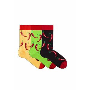 Sosete bumbac organic - BOX 3 COLOUR COTTON MEXICO CHILI PEPPER imagine