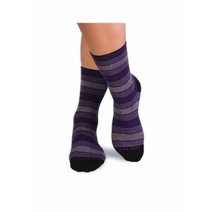 Sosete bumbac organic cu dungi 98% COTTON RICH Violet imagine