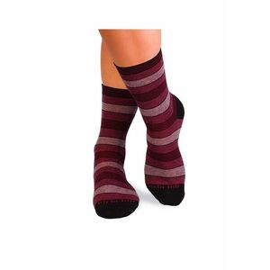 Sosete bumbac organic cu dungi 98% COTTON RICH Bordeaux imagine