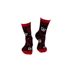Sosete bambus Sf. Valentin Black & Red imagine