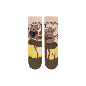 Sosete din bumbac organic Arty Socks Koala Indragostite Kaki - Kaki imagine
