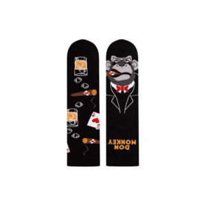 Sosete bumbac Arty Socks Don Maimuta Negru - Negru imagine