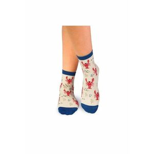 Sosete scurte peste glezna bumbac organic Sealife Homar Alb - Multicolor imagine
