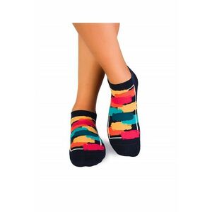 Sosete bumbac organic scurte Brushes - Black Rainbow 373 imagine