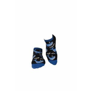 Sosete scurte bumbac Fine Cotton Sealife Balene Negru imagine