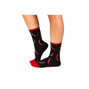 Sosete bumbac organic COLOUR COTTON MEXICO CHILI PEPPER Black imagine