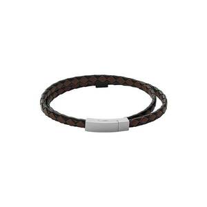 Bratara de piele in doua nuante - Negru/Maro imagine