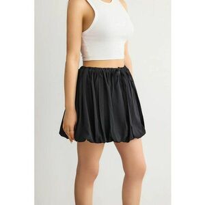 Fusta dama satin - negru imagine