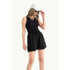 Compleu dama - Top si Pantaloni Scurti - Negru - Jerseu imagine