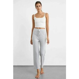 Pantaloni dama - confortabili - talie elastica - gri - jerseu imagine