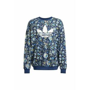 Bluza sport cu imprimeu floral si logo contrastant imagine