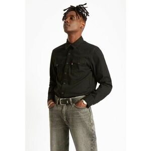 Camasa de denim cu buzunare pe piept Barstow - Negru imagine