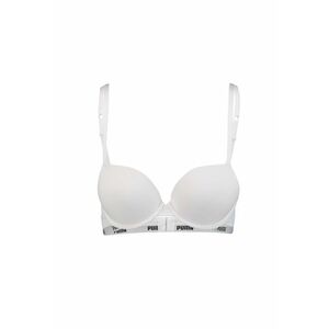Sutien push-up cu model uni - Alb imagine