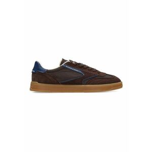 Pantofi sport de piele intoarsa cu garnituri sintetice - Maro inchis/Albastru inchis imagine