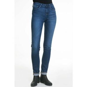 Blugi skinny cu aspect decolorat - Alb/Bleumarin imagine