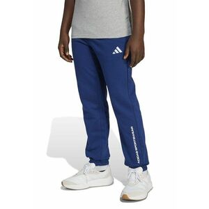 Pantaloni de trening cu logo si snur - Albastru inchis imagine