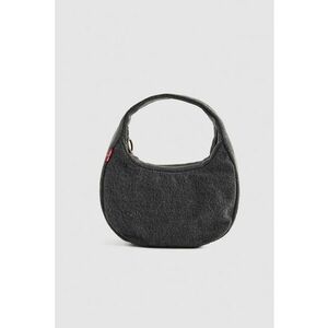 Geanta crossbody din bumbac cu fermoar - Gri inchis imagine