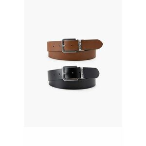 Curea reversibila de piele - Negru/Maro deschis imagine