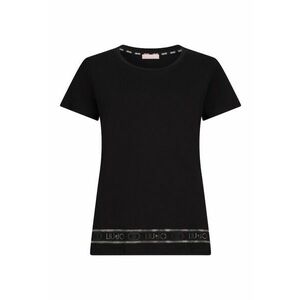 Tricou din bumbac cu paiete - Negru imagine