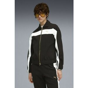 Jacheta regular-fit din amestec de bumbac cu fermoar - Alb/Negru imagine