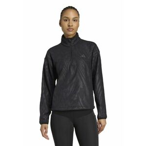 Bluza cu fermoar scurt si model pentru fitness - Negru imagine