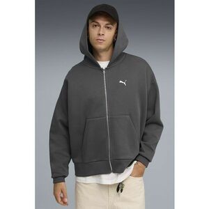 Hanorac relaxed fit cu fermoar - Alb/Negru imagine