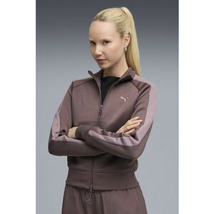 Bluza de trening cu fermoar T7 Always On - Roz somon/Roz inchis imagine