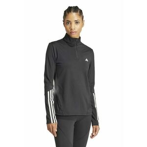 Bluza cu fermoar scurt si logo pentru antrenament - Alb/Negru imagine