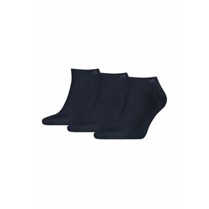 Set de sosete pana la glezna cu model uni - 3 perechi - Albastru ultramarin imagine