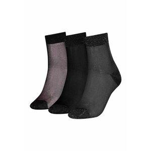 Set de sosete scurte cu logo - 3 perechi - Negru/Gri inchis imagine