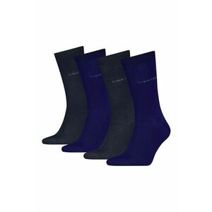 Set de sosete lungi din amestec de bumbac cu logo - 4 perechi - Gri inchis/Bleumarin imagine