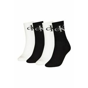 Set de sosete lungi din amestec de bumbac - 4 perechi - Negru/Alb murdar imagine