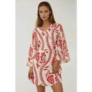 Rochie mini decolteu in V - material textil imagine