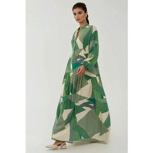 Rochie maxi - viscoza - verde imagine