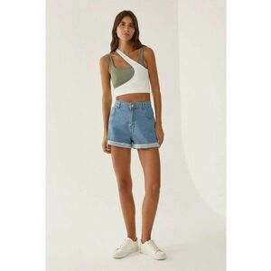 Pantaloni scurti dama - denim - albastru imagine