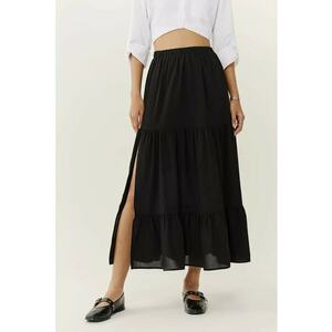 Fusta maxi dama bumbac - negru imagine
