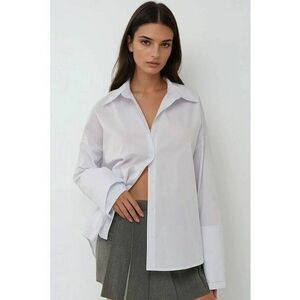 Camasa dama - bumbac - alb imagine