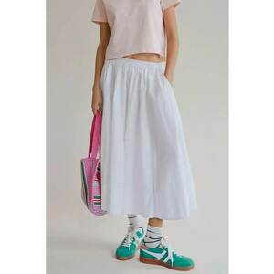 Fusta maxi dama textil - alb imagine