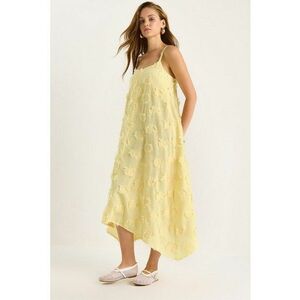 Rochie midi dama - HiCCUP - textil - galben imagine