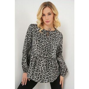 Bluza dama - HiCCUP BDART - maneca lunga - gri - viscoza imagine