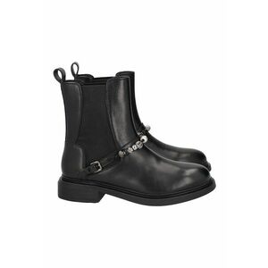 Ghete de piele cu aplicatie decorativa - Negru imagine