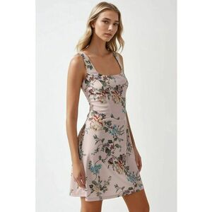 Rochie mini - mulata - decolteu patrat - multicolor - jerseu imagine