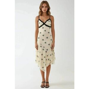 Rochie maxi - mulata - cu imprimeu - decolteu in V - alb - jerseu imagine