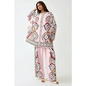 Compleu dama - talie inalta - roz - textil imagine