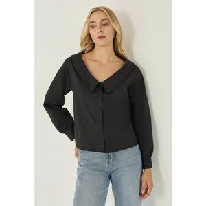 Camasa casual dama - bumbac/poliester - negru imagine