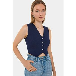 Vesta crop cu decolteu in V imagine