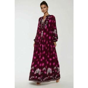 Rochie maxi roz/mov - viscoza imagine