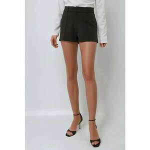 Pantaloni scurti dama - mini - croiala regulata - negru - bumbac imagine