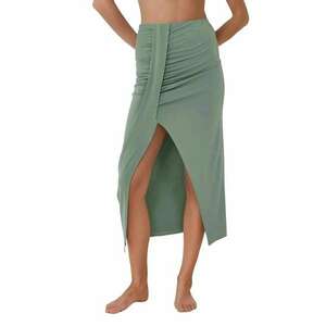 Fusta maxi mulata dama bumbac - verde imagine