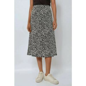 Fusta mini dama bumbac - imprimeu zebra - alb/negru imagine